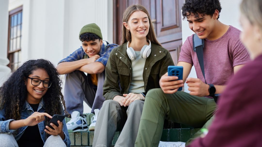 Young people spending time together outdoors